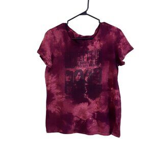Led Zeppelin Graphic T Shirt Tee North American Tour 1975 Purple Tie Dye Small